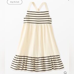 Hannah ANDERSSON Sleeveless Striped Crossback Dress with Pockets size 10 140cm